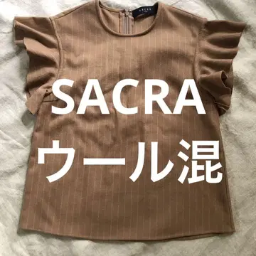 새상품급 SACRA 울 혼방 상의 38 가을 겨울