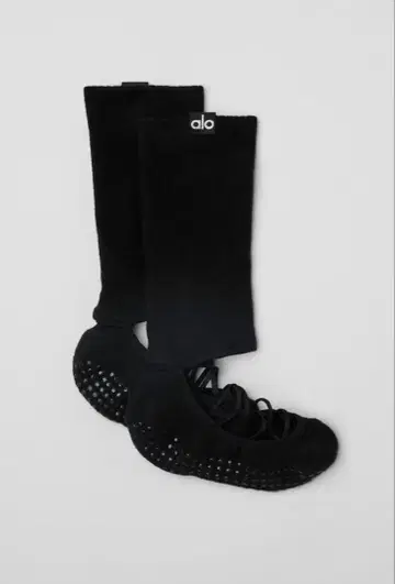 alo 블랙 레그 워머 발레 신발