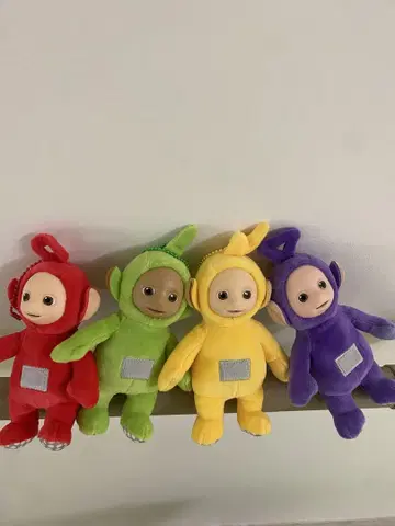 텔레토비즈 마스코트 볼 체인 4종 세트 봉제 인형