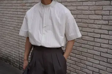 THE RERACS 밴드 칼라 셔츠