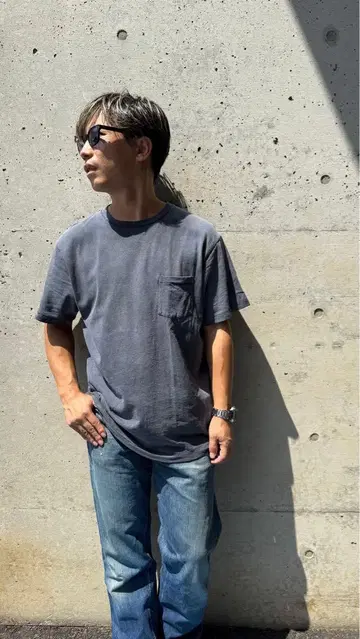 FJvintage super sunfade black pocket tee