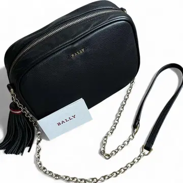 현행 새상품급 BALLY 발리 골드 체인 숄더백 가죽 블랙