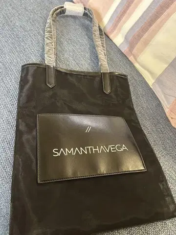 SAMANTHAVEGA 블랙 나일론 토트백 메쉬백