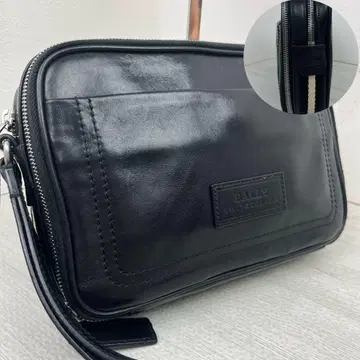 미품 BALLY 발리 클러치백 트레스포 더블 지퍼 블랙