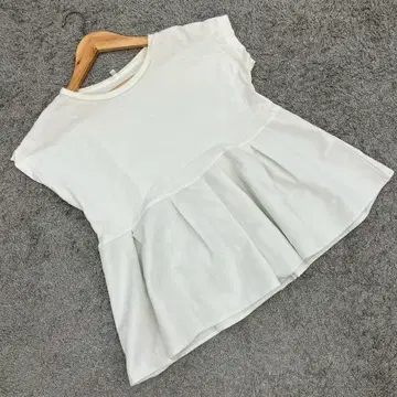adapt retailing 프렌치 슬리브 페플럼 티셔츠 화이트(M)
