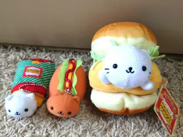 San-X 냥코 버거 봉제 인형 세트
