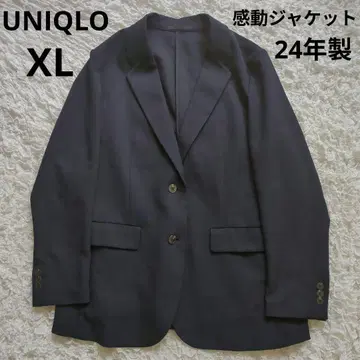 새상품급 유니클로 UNIQLO 24년 감동 자켓 2B 네이비 XL