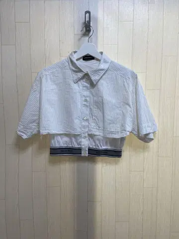 MAISON SPECIAL 자카드 밴딩 더블 레이어드 셔츠 F