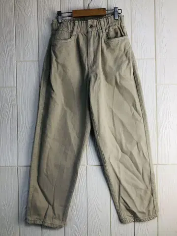 H&M 베이지 데님 팬츠 허리밴딩 60cm 미사용