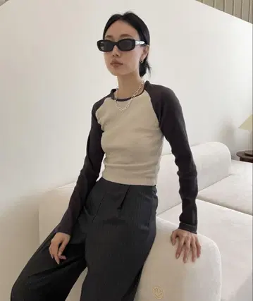 Didot.showroom 래글런 리브 롱T