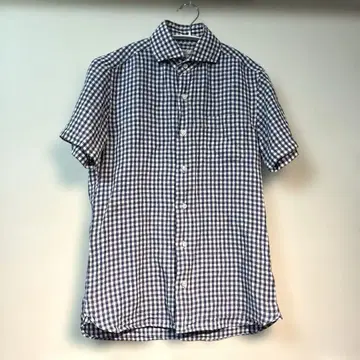 UNITED ARROWS 체크 무늬 반팔 셔츠 S