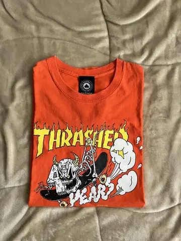 THRASHER 스라셔 NECAFACE 콜라보레이션 티셔츠