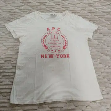 A.P.C. 화이트 티셔츠 M 사이즈 NEW-YORK