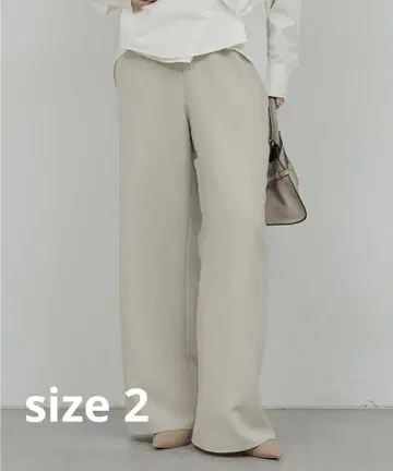 GALLARDAGALANTE 와이드 드로스트 팬츠 베이지 2