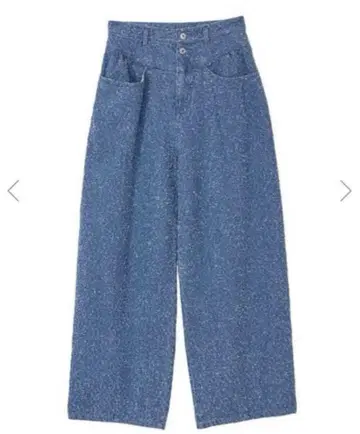 MEDI SCRATCH OVAL WIDE DENIM