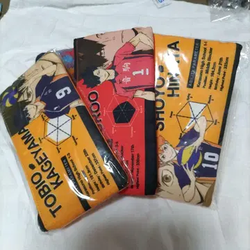 하이큐!! 플랫 포치 세트 (카게야마, 히나타, 쿠로오)