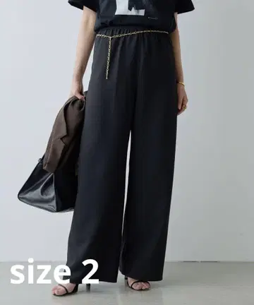갈라르다갈란테 와이드 드로스트 팬츠 블랙 2