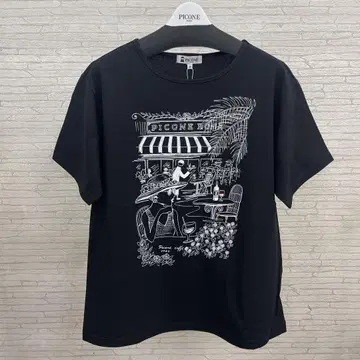 PICONE 블랙 티셔츠 사이즈 L