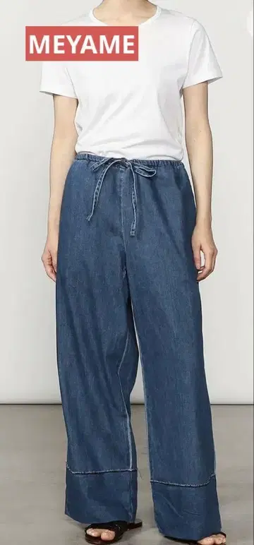 MEYAME 데님 이지 와이드 팬츠