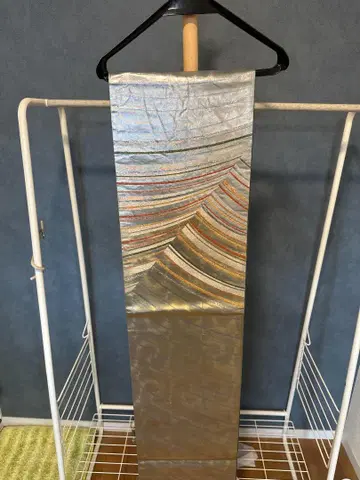 컨디션 최상 호몬기 기모노 오비 길이 432cm 폭 31cm 금, 은