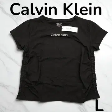 Calvin Klein 반팔 티셔츠 로고 블랙 심플 L 여성용