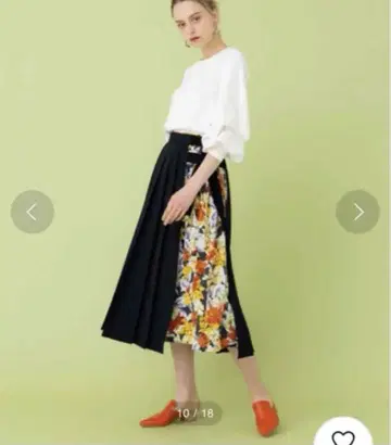 [ UNITED TOKYO ] 플라워 레이어드 스커트