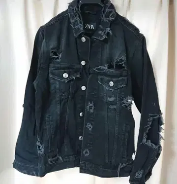 ZARA 블랙 데님 자켓