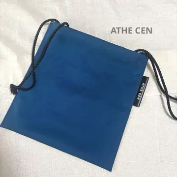 새상품급 ATHE CEN 아테센 복조리 백 미니백 가방 블루 파우치