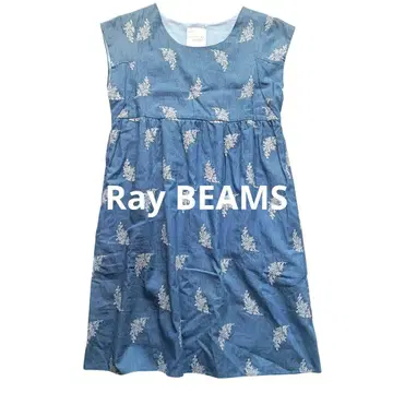 [성숙/러블리] Ray BEAMS 데님 자수 원피스