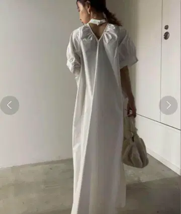 화이트 롱 원피스 반팔 프릴