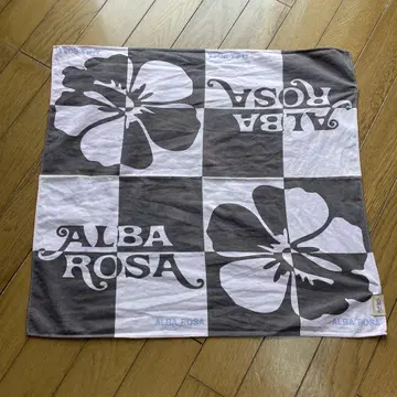 ALBA ROSA 꽃무늬 손수건 그레이/핑크