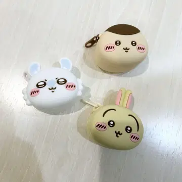 치이카와 얼굴 미니 실리콘 파우치 (토끼 밤만주 모몽가)