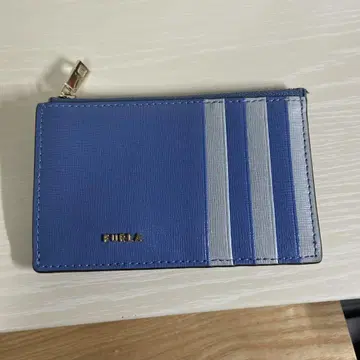 FURLA 파란색 스트라이프 카드 케이스