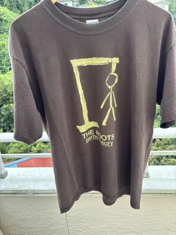 THE ROOTS 게임 이론 프로모션 티셔츠 브라운
