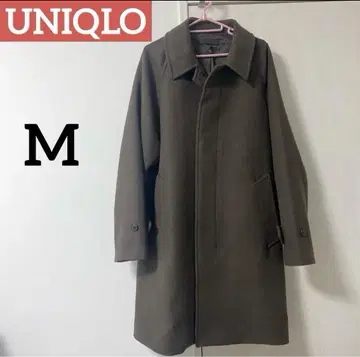 UNIQLO 유니클로 싱글 브레스 코트 브라운 M 사이즈