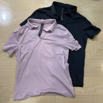 lululemon 폴로 셔츠 M 사이즈 퍼플과 네이비 2색 세트