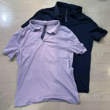 lululemon 폴로 셔츠 M 사이즈 퍼플과 네이비 2색 세트