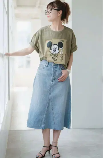 LEVI'S/ 리바이스 HR A라인 DECON SKIRT