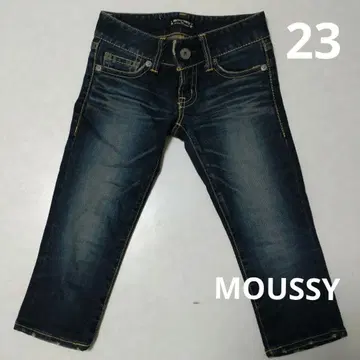 MOUSSY 스키니 데님 23 사이즈 다크 블루