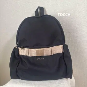 TOCCA 백팩 엄마용 백팩 리본 포켓 수납 가방 검정 블랙