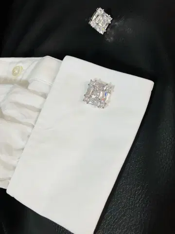 지르코니아 카프스 버튼 카프 링크스 플래티넘 색상 실버
