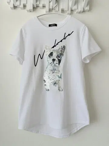 WORDROBE 스팽글 티셔츠