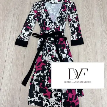 DIANE von FURSTENBERG 꽃무늬 랩 드레스 사이즈 2