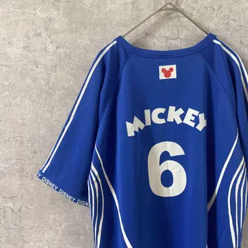 미키 마우스 축구 유니폼 티셔츠 M 반팔 디즈니 일본 대표팀 컬러