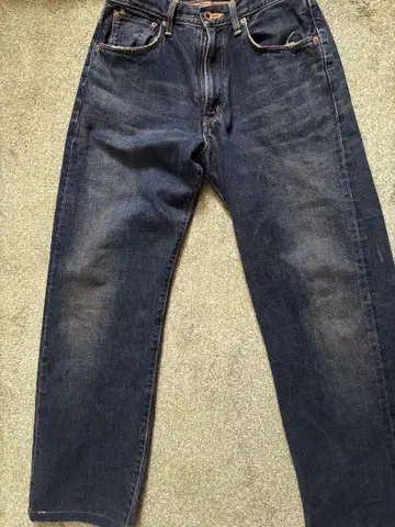 EDWIN 505 스트레이트 데님 30-34 다크 블루