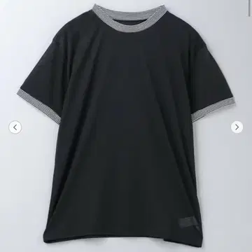6 ROKU 코튼 나일론 보더 링거 T셔츠