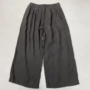 무인양품 리 세탁 후 자연 건조 이지 와이드 팬츠 XL 다크 그레이