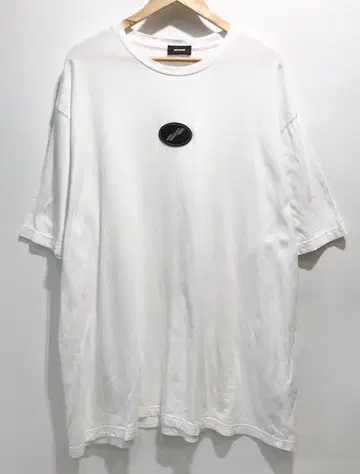 WE11DONE 로고 장식 티셔츠 화이트 SIZE: XL 0805A