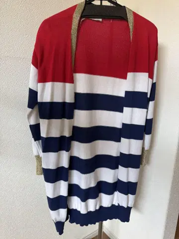 디키 여성용 스트라이프 장소매 카디건