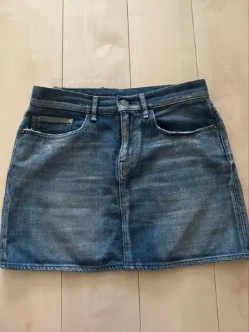 론하먼 데님 미니 스커트 앞뒤 포켓 포함